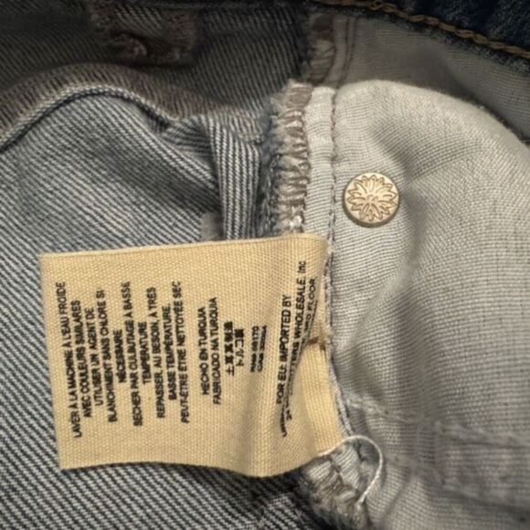 FREE PEOPLE WE THE FREE Hallie Blue Denim Distressed Mini Skirt Size 27 NWOT - Picture 10 of 11